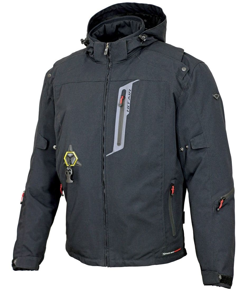 Chaqueta airbag HDS negra, vista frontal