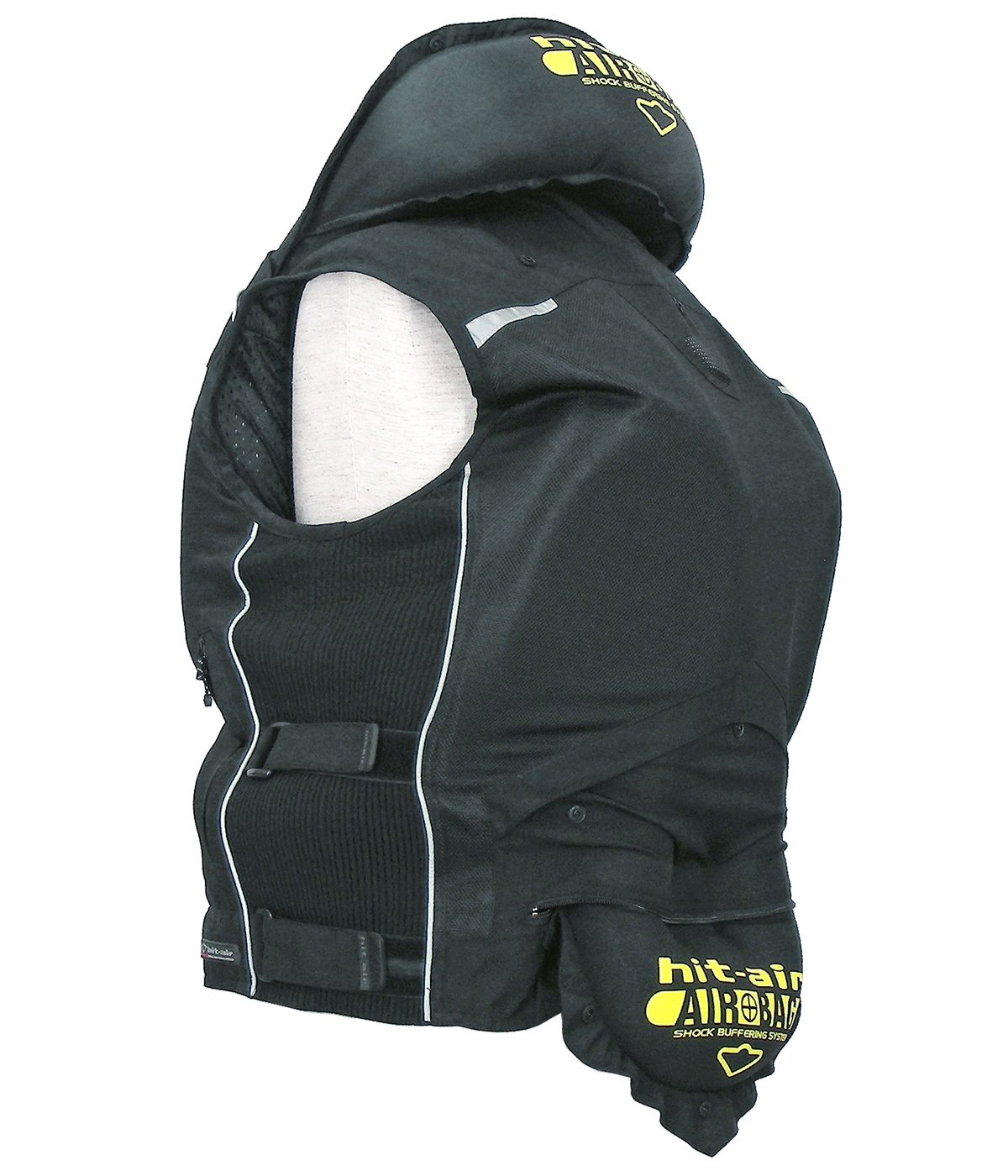 Vest JV con airbag inflado, vista posterior